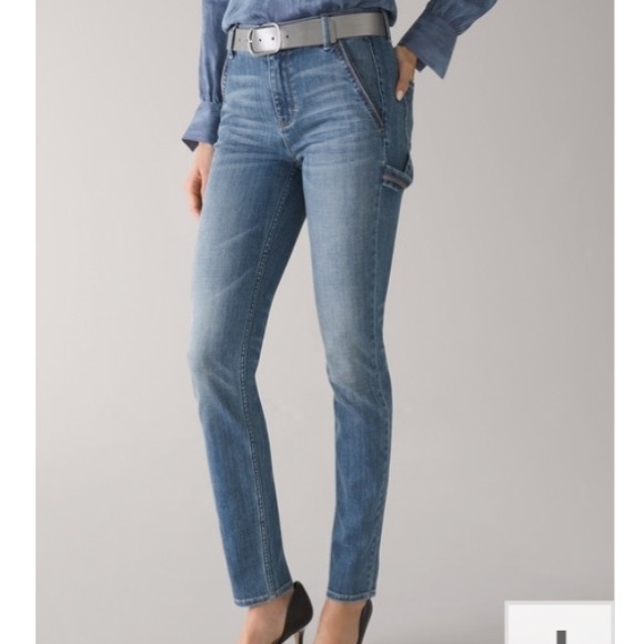 White House Black Market Denim - WHBM High rise utility slim ankle